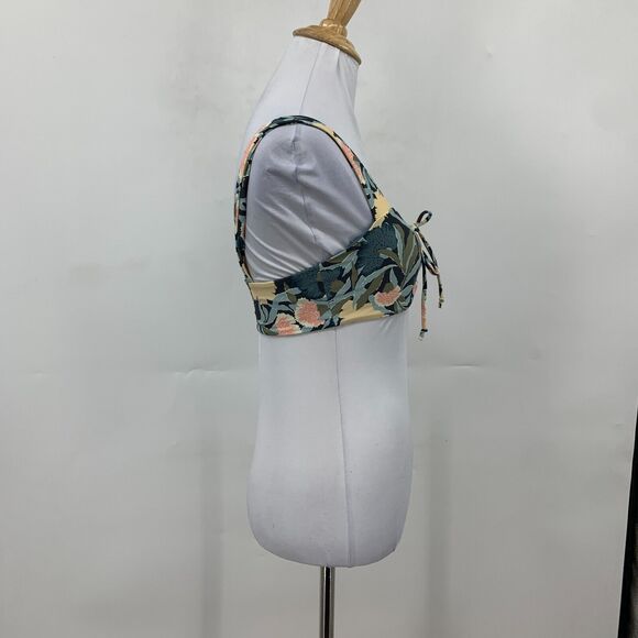 O'Neill Criss Cross Straps Bikini Top Womens S Small Waterfall Floral Front Tie - Picture 4 of 14